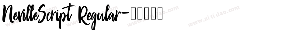 NevilleScript Regular字体转换